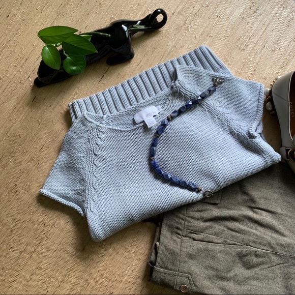 DKNYpure Cotton S/S Cable Knit Sweater - Picture 3 of 5